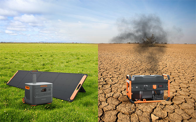 ソーラー発電機VS燃料発電機